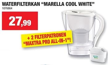 Promoties Waterfilterkan marella cool white - Brita - Geldig van 06/11/2023 tot 19/11/2023 bij Hubo