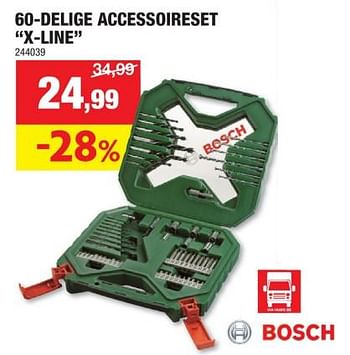 Promoties 60-delige accessoireset x-line - Bosch - Geldig van 08/10/2023 tot 19/11/2023 bij Hubo