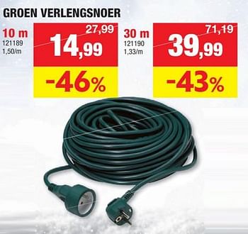 Promotions Groen verlengsnoer - Profile - Valide de 08/10/2023 à 19/11/2023 chez Hubo