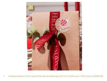 Promotions Cadeaustickers met 4 verschillende kerstdesigns - Produit Maison - Ava - Valide de 24/10/2023 à 31/12/2023 chez Ava