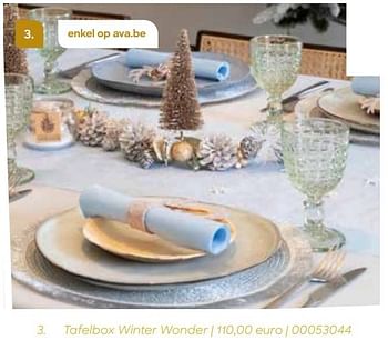 Promoties Tafelbox winter wonder - Huismerk - Ava - Geldig van 24/10/2023 tot 31/12/2023 bij Ava