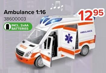 Promotions Ambulance 1:16 - Produit Maison - Euroshop - Valide de 20/10/2023 à 06/12/2023 chez Euro Shop