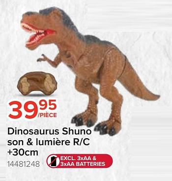 Promotions Dinosaurus shuno son + lumière r-c - Produit Maison - Euroshop - Valide de 20/10/2023 à 06/12/2023 chez Euro Shop
