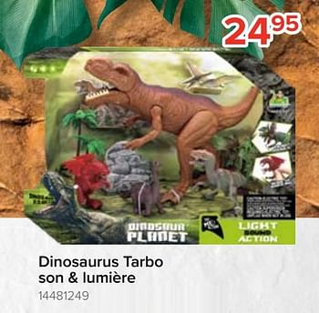 Promotions Dinosaurus tarbo son + lumière - Produit Maison - Euroshop - Valide de 20/10/2023 à 06/12/2023 chez Euro Shop