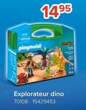 Promotions Explorateur dino 70108 - Playmobil - Valide de 20/10/2023 à 06/12/2023 chez Euro Shop