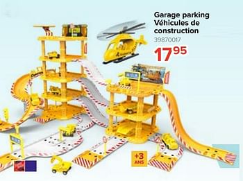 Promotions Garage parking véhicules de construction - Produit Maison - Euroshop - Valide de 20/10/2023 à 06/12/2023 chez Euro Shop