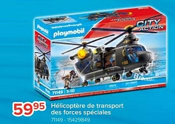 Promotions Hélicoptère de transport des forces spéciales 71149 - Playmobil - Valide de 20/10/2023 à 06/12/2023 chez Euro Shop