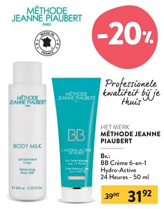 Promoties Bb crème 6-en-1 hydro-active 24 heures - Jeanne Piaubert - Geldig van 08/11/2023 tot 21/11/2023 bij DI