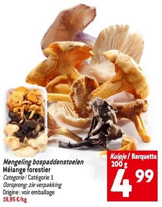 Promoties Mengeling bospaddenstoelen mélange forestier - Huismerk - Match - Geldig van 15/11/2023 tot 21/11/2023 bij Match