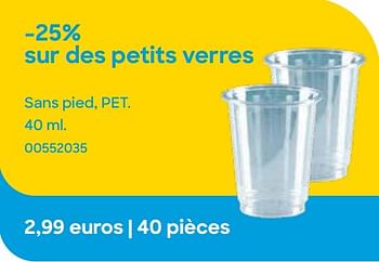 Promotions Petits verres - Produit Maison - Ava - Valide de 24/10/2023 à 31/12/2023 chez Ava