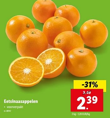 Promoties Eetsinaasappelen - Huismerk - Lidl - Geldig van 22/11/2023 tot 28/11/2023 bij Lidl