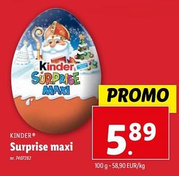 Promoties Surprise maxi - Kinder - Geldig van 22/11/2023 tot 28/11/2023 bij Lidl