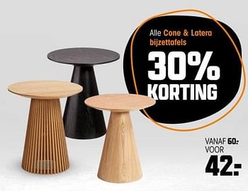 Promoties Cone + latera bijzettafels - Huismerk - Kwantum - Geldig van 20/11/2023 tot 27/11/2023 bij Kwantum