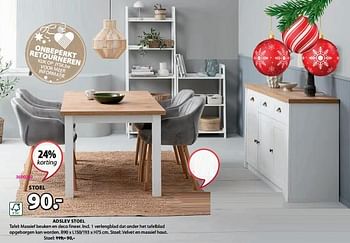 Promotions Adslev stoel - Produit Maison - Jysk - Valide de 13/11/2023 à 26/11/2023 chez Jysk