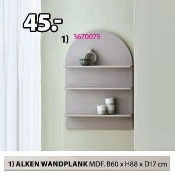 Promotions Alken wandplank - Produit Maison - Jysk - Valide de 13/11/2023 à 26/11/2023 chez Jysk