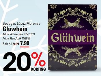 Promoties Bodegas lópez morenas glüwhein - Rode wijnen - Geldig van 02/11/2023 tot 23/11/2023 bij Sligro