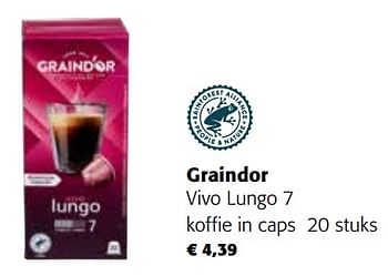 Promoties Graindor vivo lungo 7 koffie in caps - Graindor - Geldig van 15/11/2023 tot 28/11/2023 bij Colruyt
