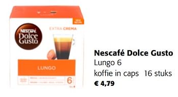Promoties Nescafé dolce gusto lungo 6 koffie in caps - Nescafe - Geldig van 15/11/2023 tot 28/11/2023 bij Colruyt