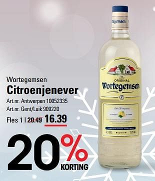 Promoties Citroenjenever - Wortegemsen - Geldig van 02/11/2023 tot 23/11/2023 bij Sligro