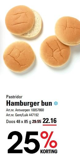Promoties Hamburger bun - Pastridor - Geldig van 02/11/2023 tot 23/11/2023 bij Sligro