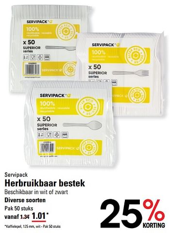 Promoties Herbruikbaar bestek - Servipack - Geldig van 02/11/2023 tot 23/11/2023 bij Sligro