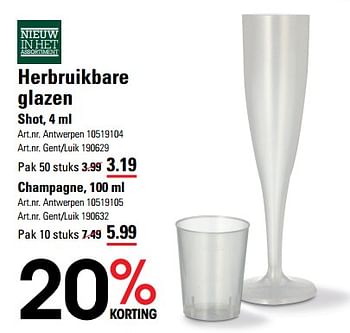 Promoties Herbruikbare glazen - Huismerk - Sligro - Geldig van 02/11/2023 tot 23/11/2023 bij Sligro