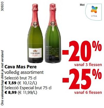 Promoties Cava mas pere volledig assortiment - Schuimwijnen - Geldig van 15/11/2023 tot 28/11/2023 bij Colruyt