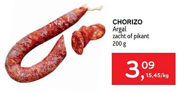 Promoties Chorizo argal - Argal - Geldig van 15/11/2023 tot 28/11/2023 bij Alvo