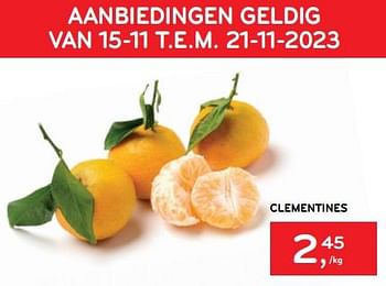 Promoties Clementines - Huismerk - Alvo - Geldig van 15/11/2023 tot 28/11/2023 bij Alvo