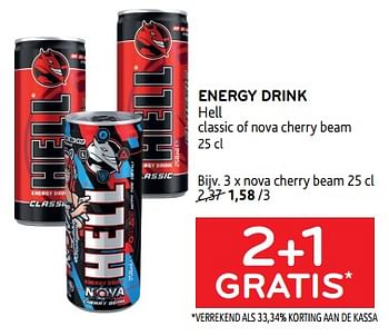 Promoties Energy drink hell 2+1 gratis - Hell - Geldig van 15/11/2023 tot 28/11/2023 bij Alvo