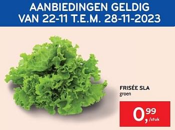 Promoties Frisée sla - Huismerk - Alvo - Geldig van 15/11/2023 tot 28/11/2023 bij Alvo