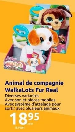 Promotions Animal de compagnie walkalots fur real - FurReal - Valide de 15/11/2023 à 21/11/2023 chez Action