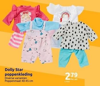 Promoties Dolly star poppenkleding - Dolly Star - Geldig van 15/11/2023 tot 21/11/2023 bij Action