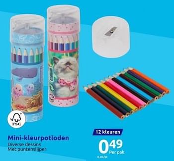 Promoties Mini-kleurpotloden - Huismerk - Action - Geldig van 15/11/2023 tot 21/11/2023 bij Action