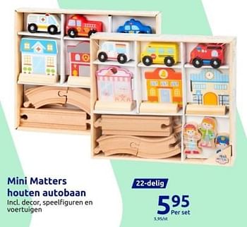 Promoties Mini matters houten autobaan - Mini Matters - Geldig van 15/11/2023 tot 21/11/2023 bij Action
