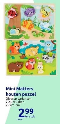Promoties Mini matters houten puzzel - Mini Matters - Geldig van 15/11/2023 tot 21/11/2023 bij Action