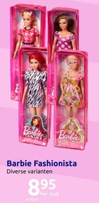 Promoties Barbie fashionista - Mattel - Geldig van 15/11/2023 tot 21/11/2023 bij Action