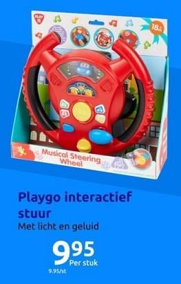 Promoties Playgo interactief stuur - Play-Go - Geldig van 15/11/2023 tot 21/11/2023 bij Action