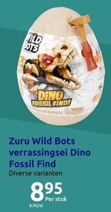 Promoties Zuru wild bots verrassingsei dino fossil find - Zuru - Geldig van 15/11/2023 tot 21/11/2023 bij Action
