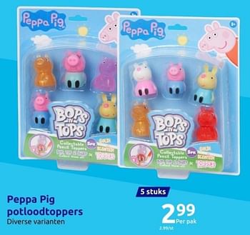 Promoties Peppa pig potloodtoppers - Peppa  Pig - Geldig van 15/11/2023 tot 21/11/2023 bij Action