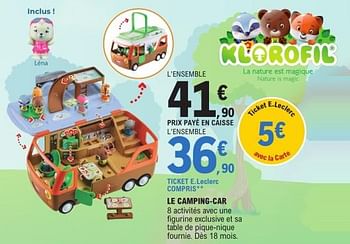 Les Klorofil Le camping-car - En promotion chez E.Leclerc