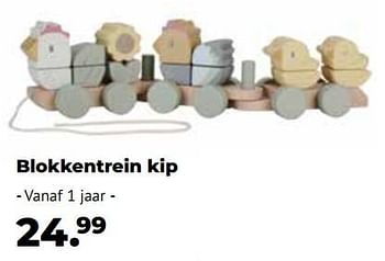 Promoties Blokkentrein kip - Little Dutch - Geldig van 25/10/2023 tot 31/12/2023 bij Europoint
