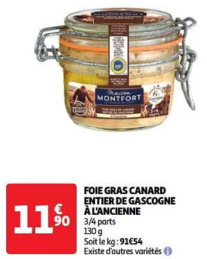 Foie gras de Canard Entier Montfort