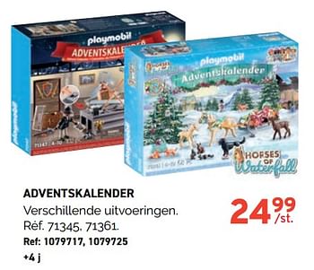 Promotions Adventskalender - Playmobil - Valide de 01/11/2023 à 28/11/2023 chez Trafic