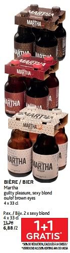 Promotions Bière martha 1+1 gratis - Martha - Valide de 15/11/2023 à 28/11/2023 chez Alvo