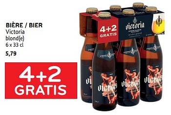 Promotions Bière victoria 4+2 gratis - Victoria - Valide de 15/11/2023 à 28/11/2023 chez Alvo