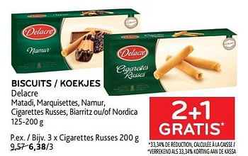 Promotions Biscuits delacre 2+1 gratis - Delacre - Valide de 15/11/2023 à 28/11/2023 chez Alvo