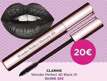 Promotions Clarins wonder perfect 4d black o1 - Clarins - Valide de 13/11/2023 à 27/11/2023 chez ICI PARIS XL