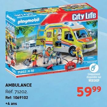 Promotions Ambulance - Playmobil - Valide de 01/11/2023 à 28/11/2023 chez Trafic