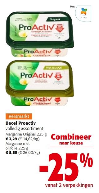 Promoties Becel proactiv volledig assortiment - Becel - Geldig van 15/11/2023 tot 28/11/2023 bij Colruyt